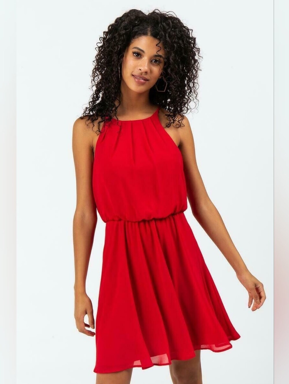 Lush Red Sleeveless Maxi Dress